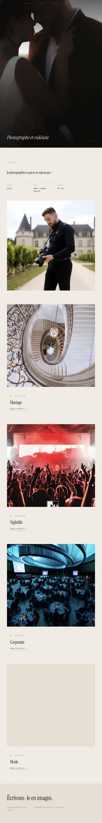 jkstudio.fr on a tablet